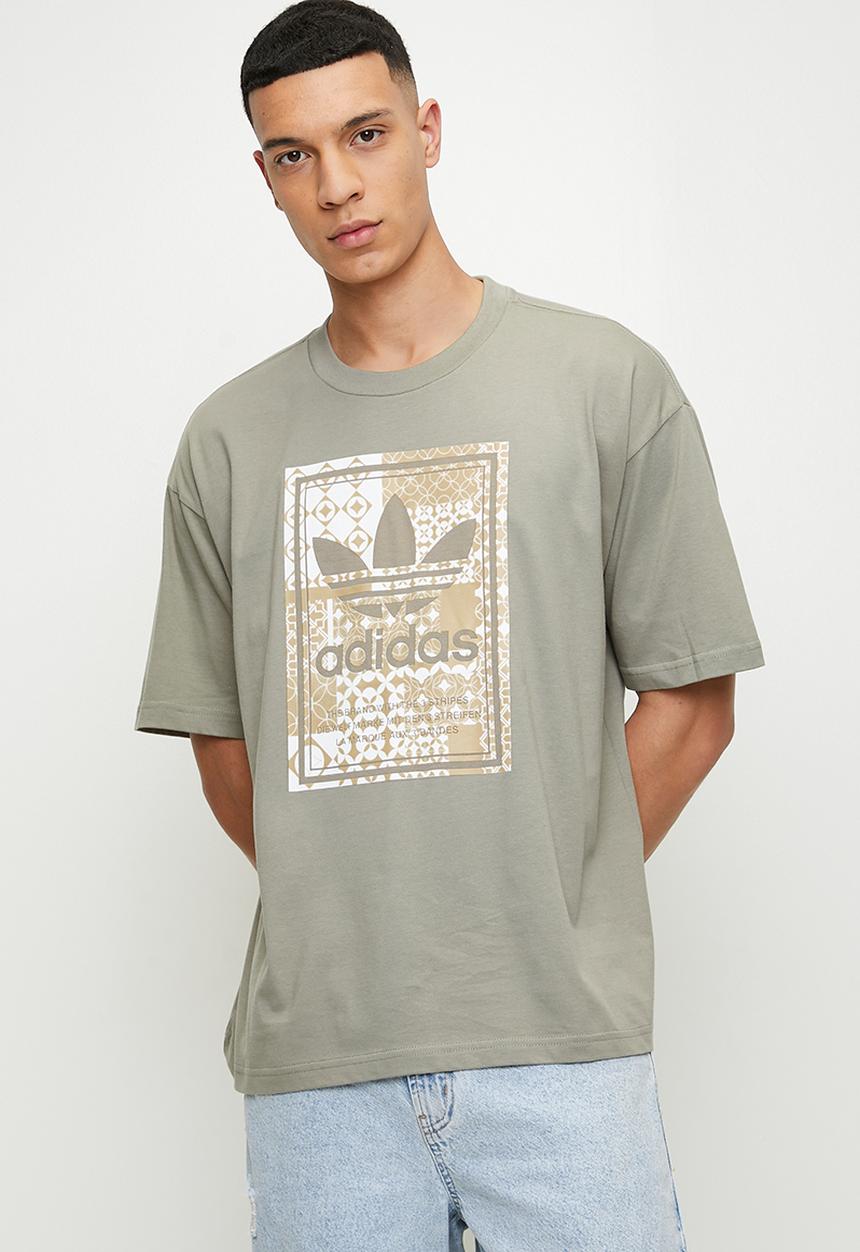 adidas Originals - LNY Box Logo Tee- Silver pebble grey