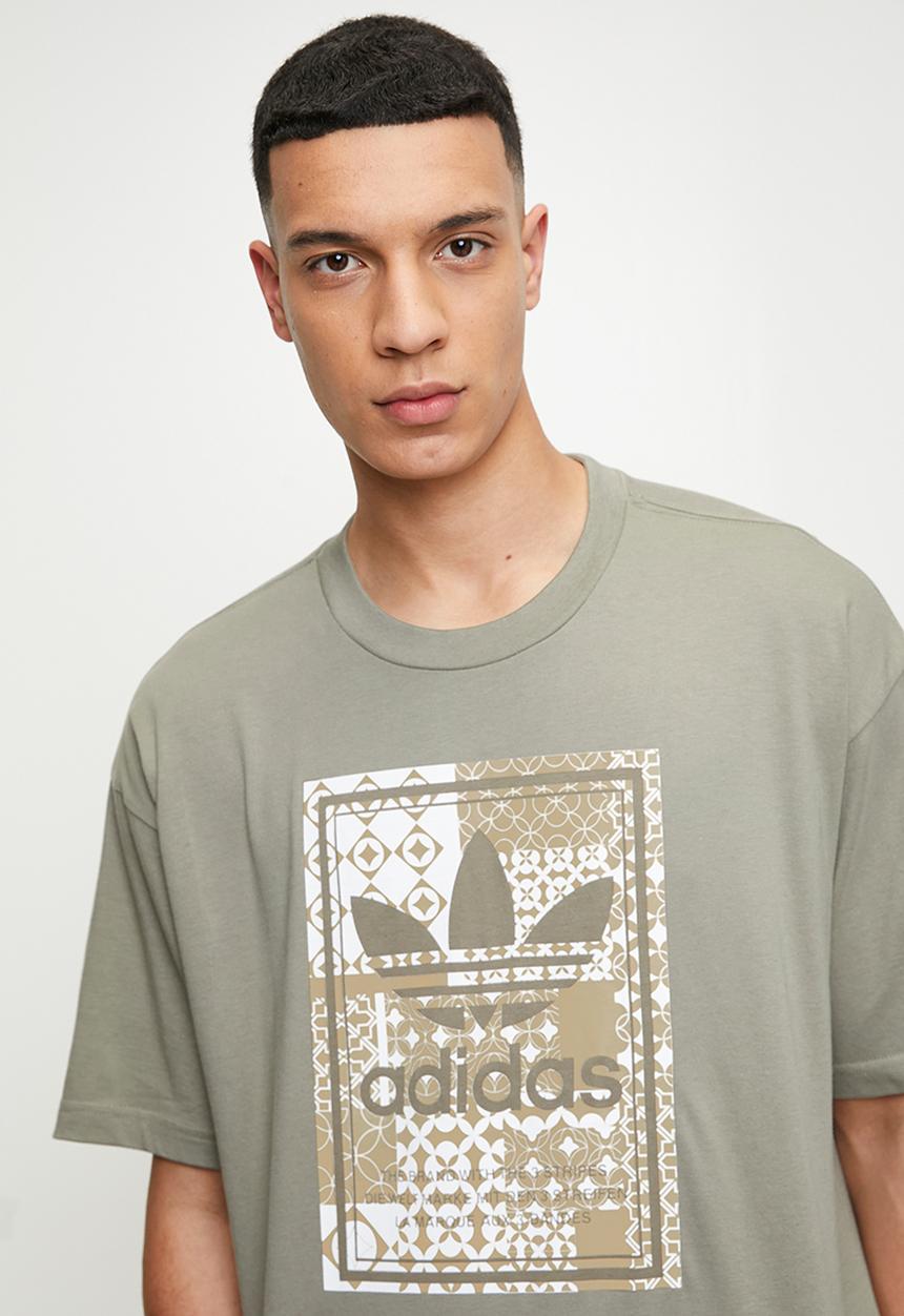 adidas Originals - LNY Box Logo Tee- Silver pebble grey