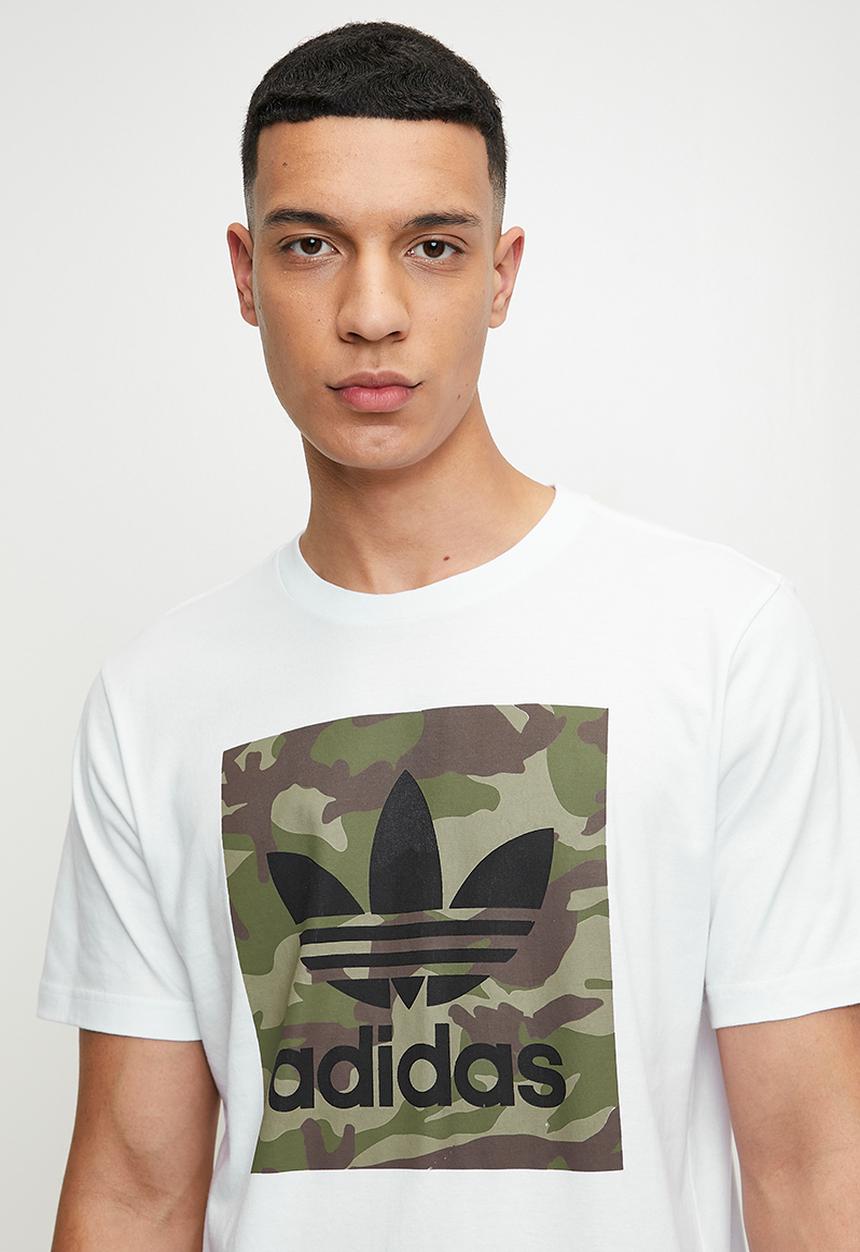 adidas Originals - Camo Logo Tee  - white