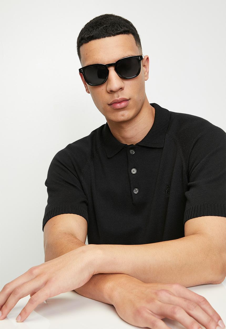 POLO - Kevin knitted golfer - black