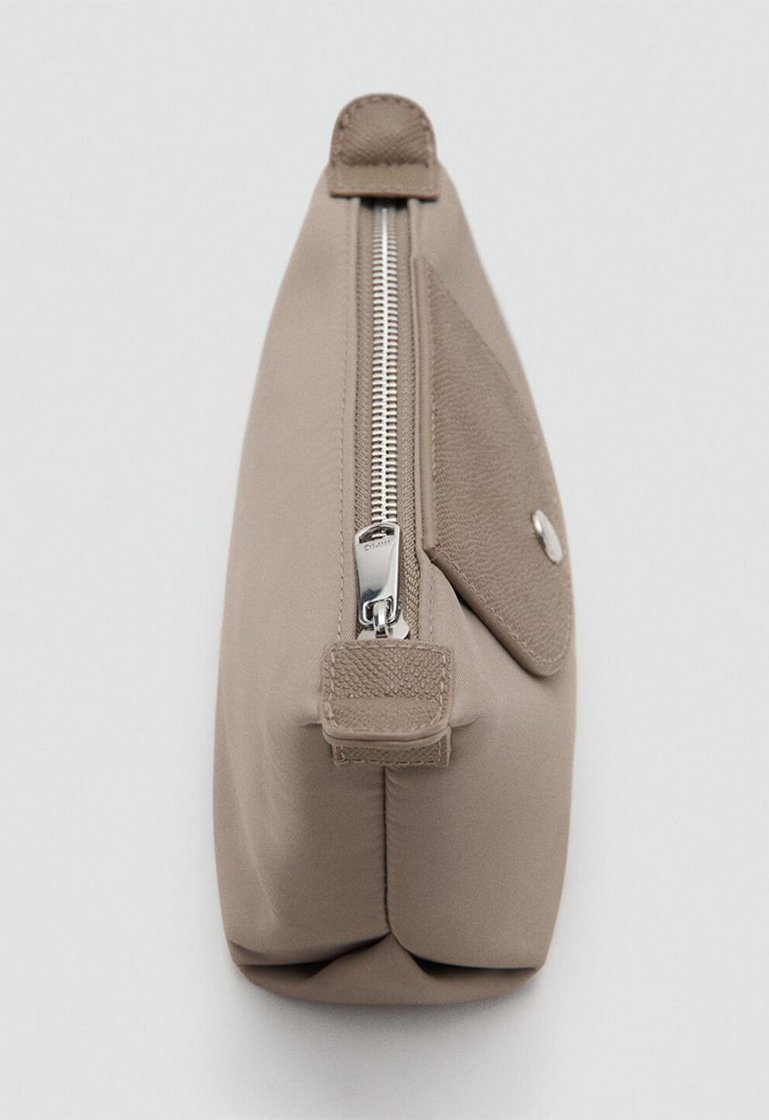 MANGO - Neceser M Nanda Cosmetic Bag - Greish Brown
