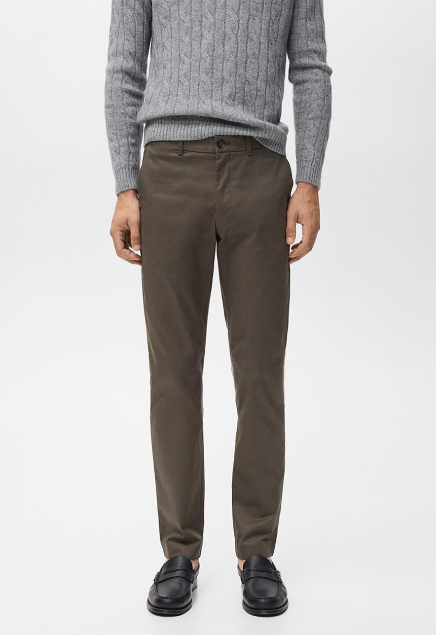 MANGO - Pantalon Dublino - Dark Brown