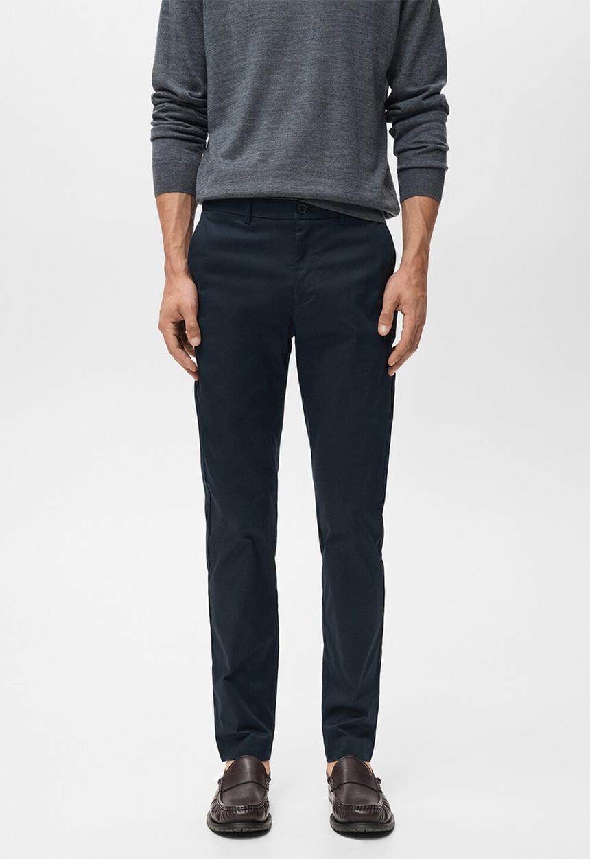 MANGO - Pantalon Dublino - Navy Blue