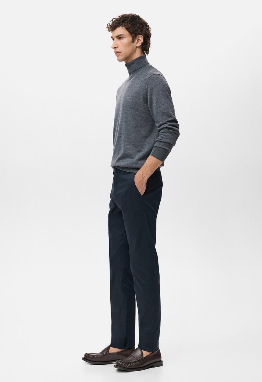 MANGO - Pantalon Dublino - Navy Blue