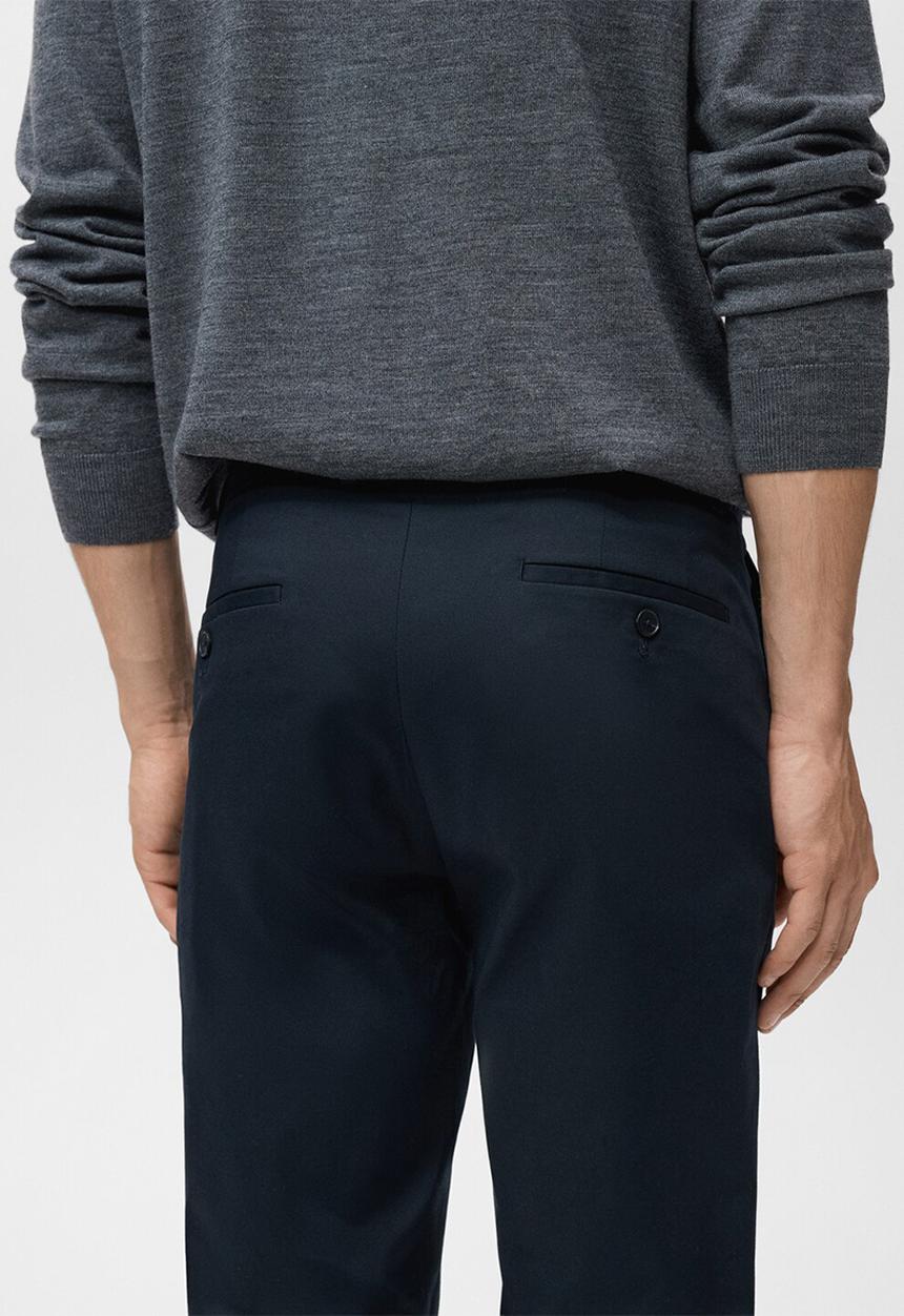 MANGO - Pantalon Dublino - Navy Blue