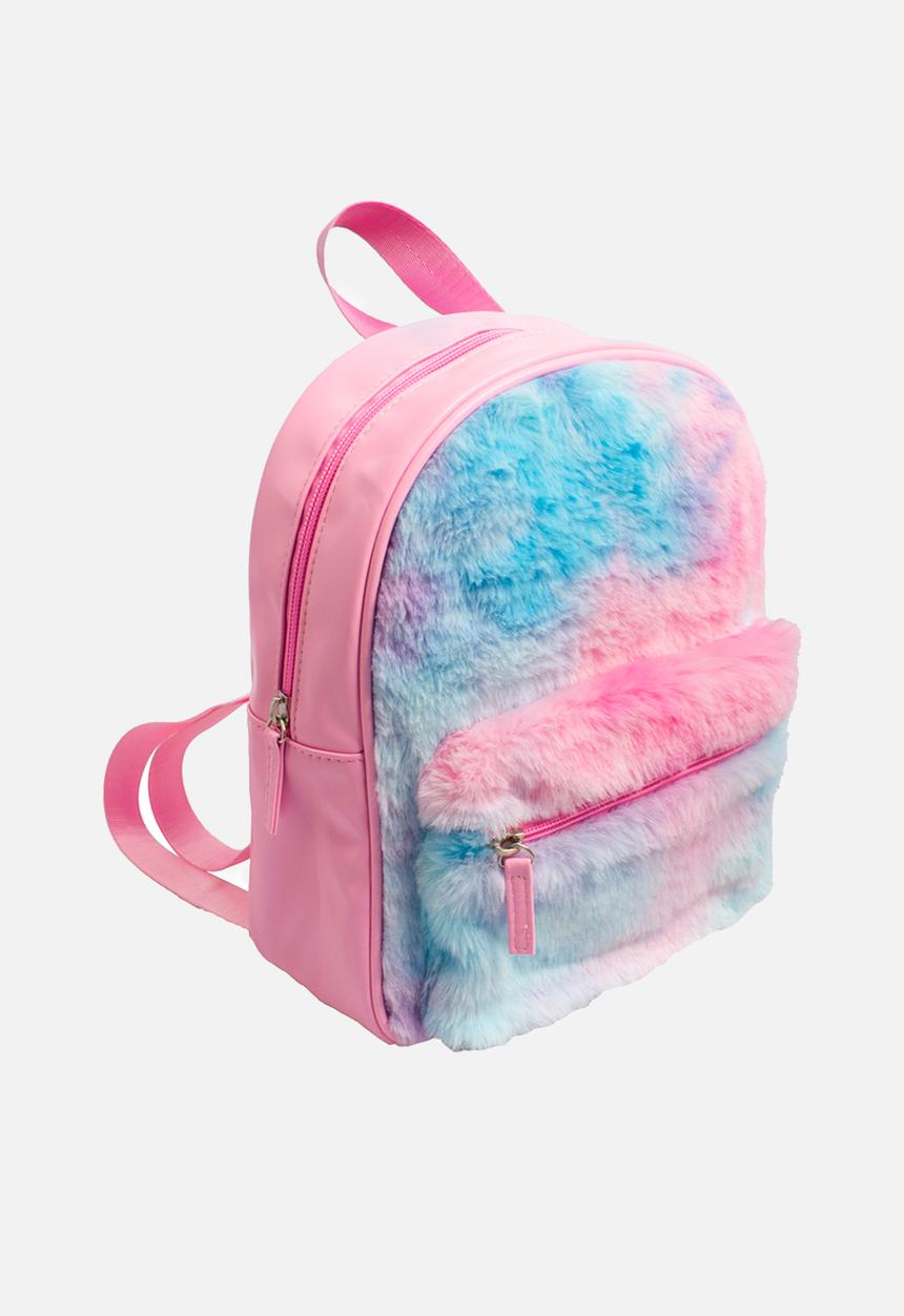 Character Group - Faux fur backpack - blue & pink