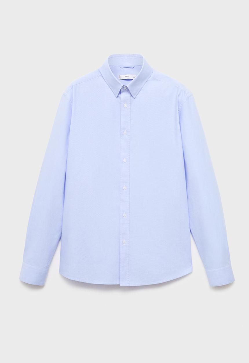 MANGO - Camisa Oxfordf - Sky Blue