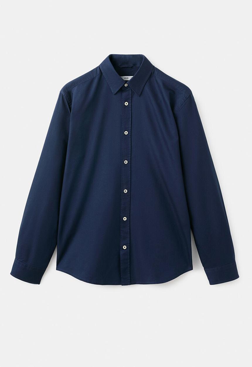 MANGO - Camisa Oxfordf - Navy