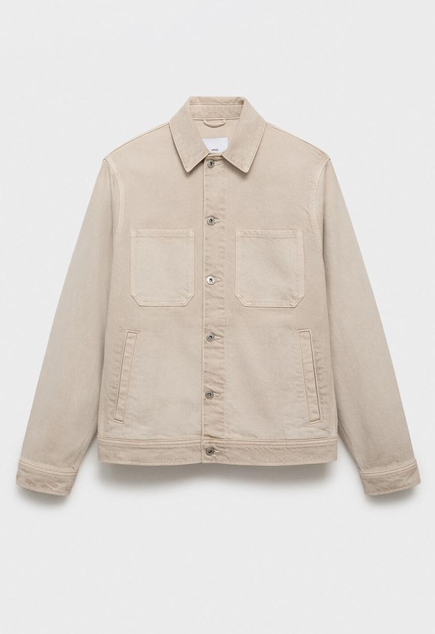 MANGO - Cazadora Ryan Denim Jacket  - Sand