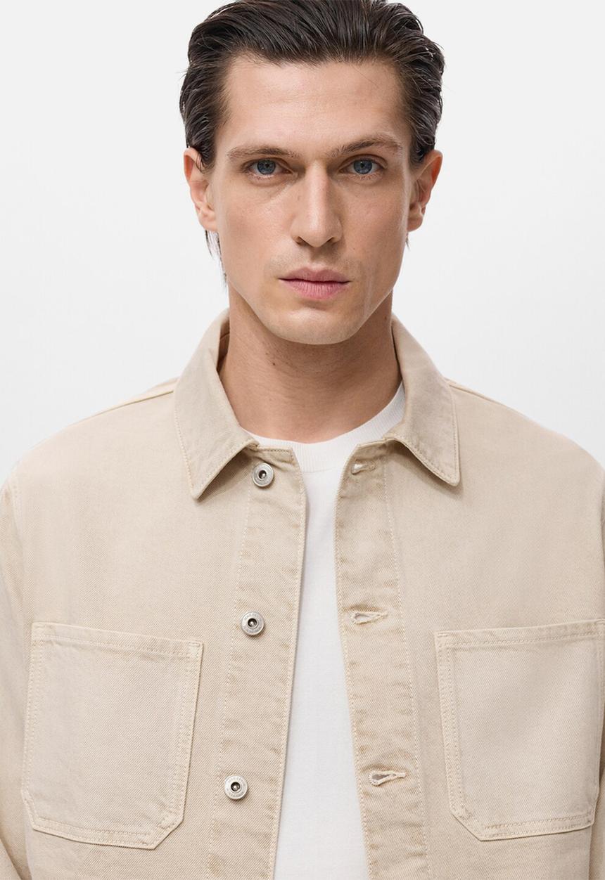 MANGO - Cazadora Ryan Denim Jacket  - Sand