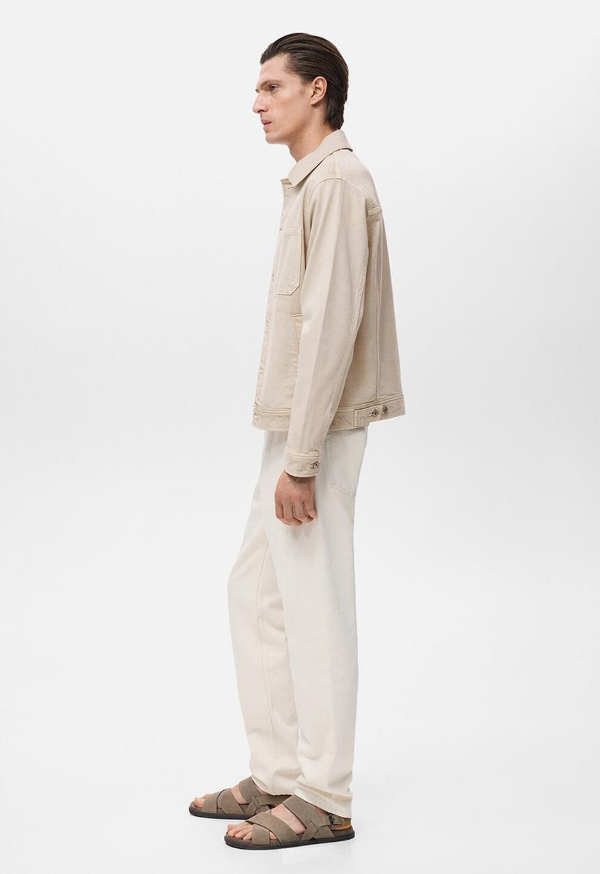 MANGO - Cazadora Ryan Denim Jacket  - Sand
