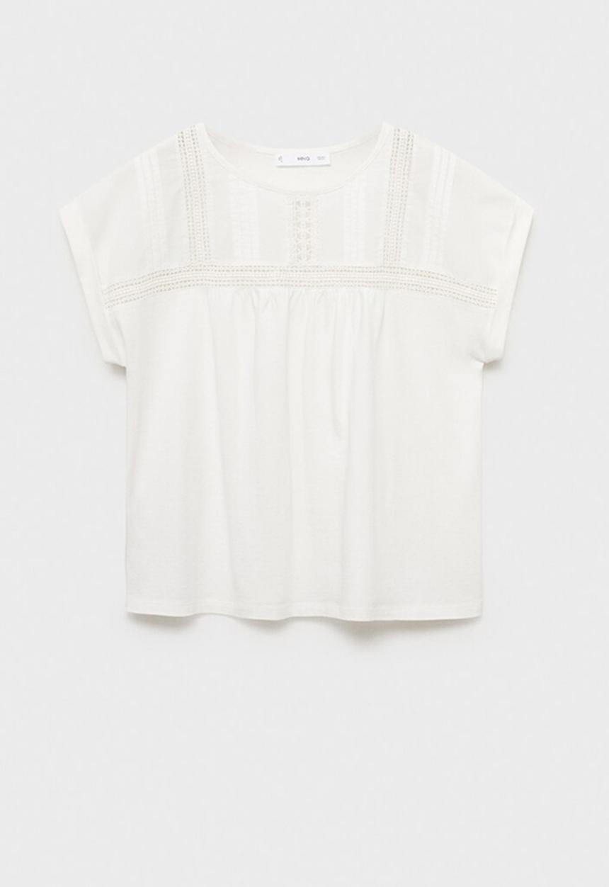 MANGO - T-shirt volin - white