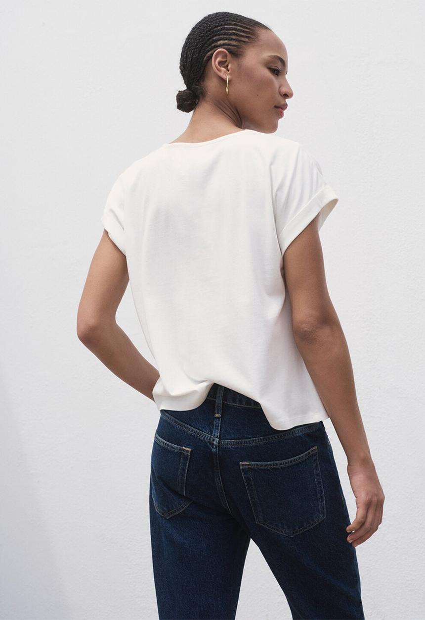 MANGO - T-shirt volin - white