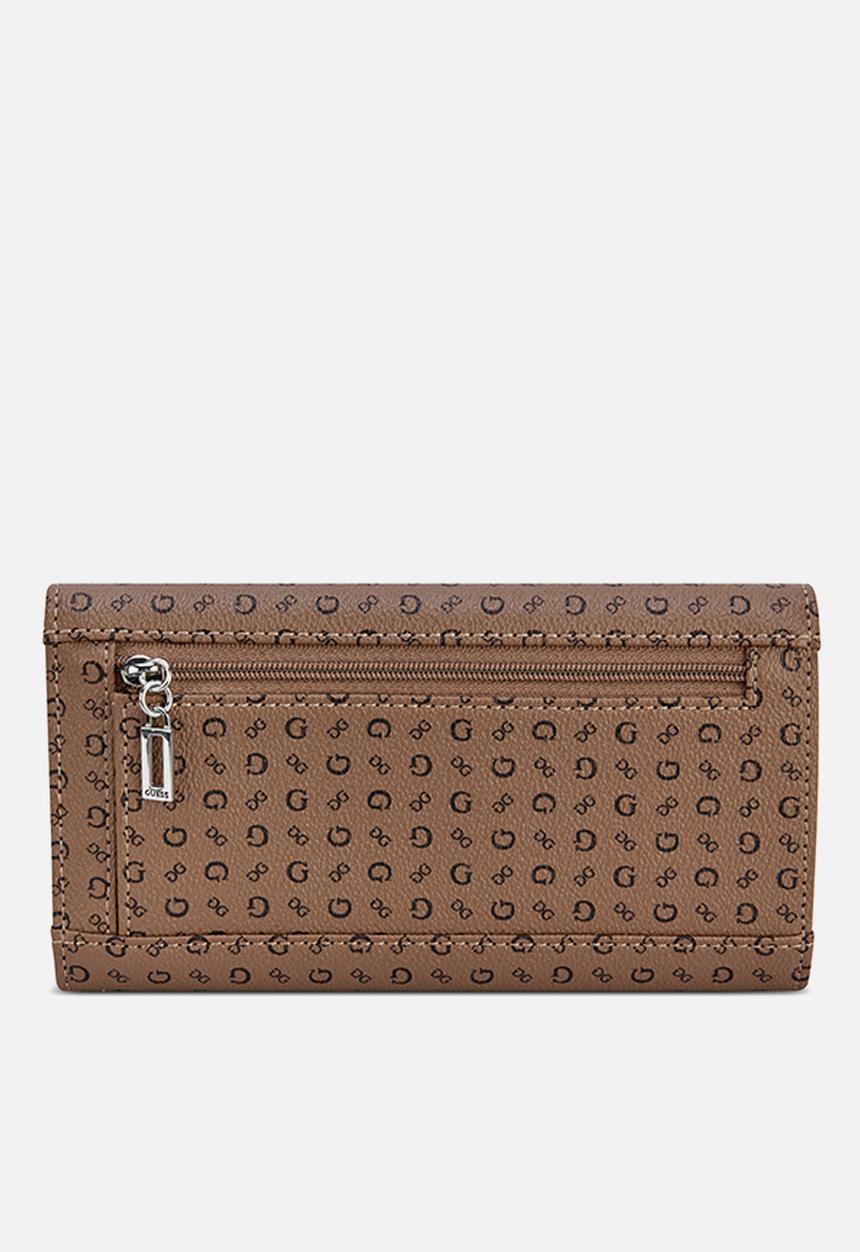 GUESS - Abbas Sling Slim Clutch Bag- Brown