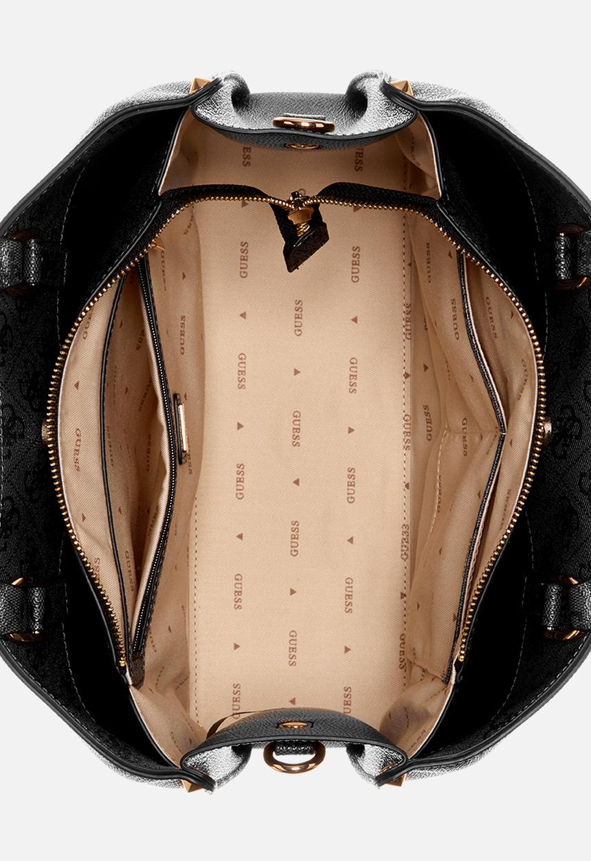 GUESS - Meridian Ii Girlfriend Satchel Bag - Black