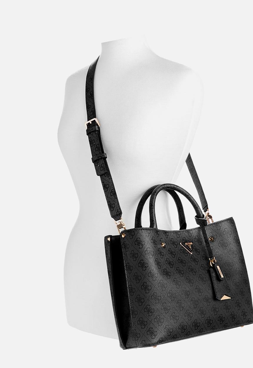 GUESS - Meridian Ii Girlfriend Satchel Bag - Black