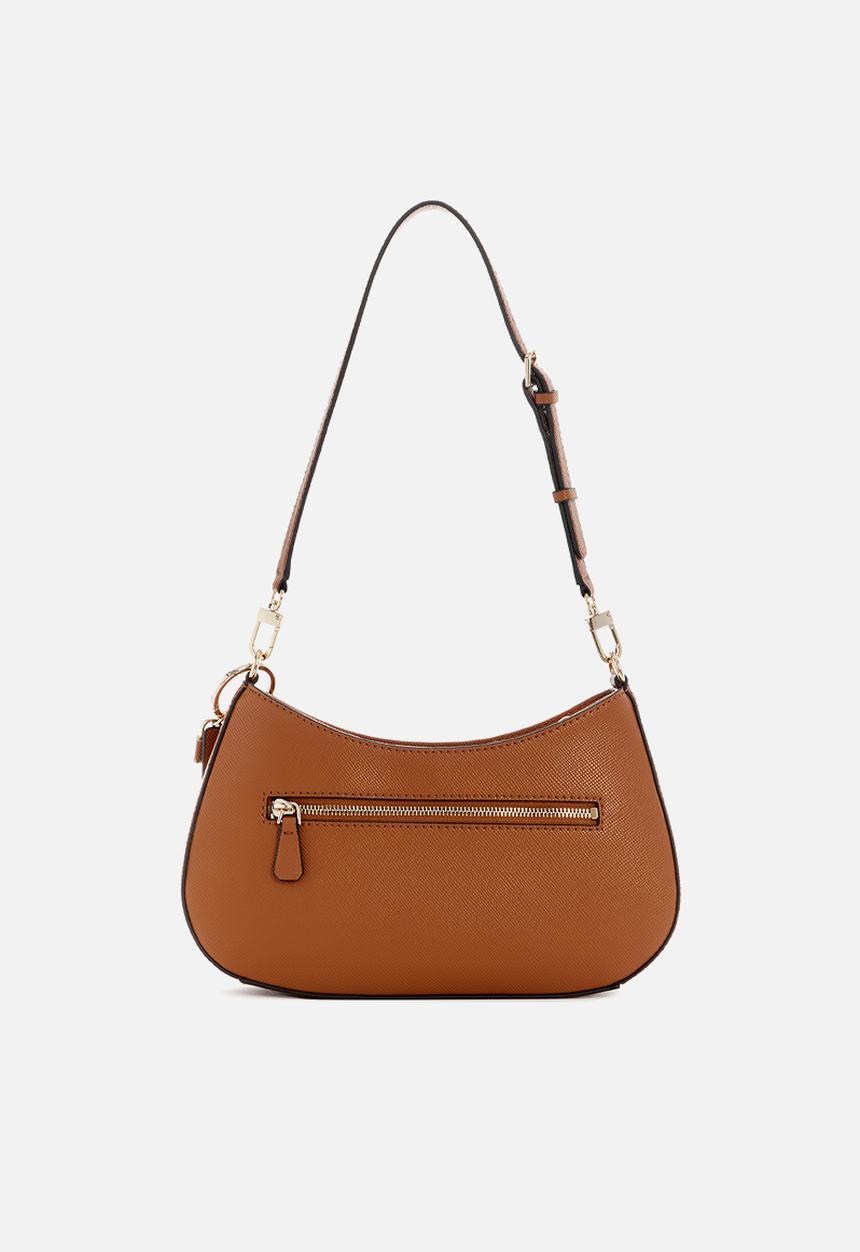 GUESS - Noelle Ii Top Zip Shoulder Bag - Brown