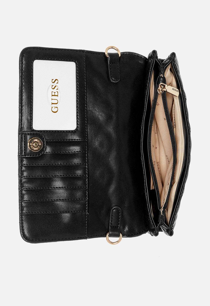 GUESS - Giully Crossbody Flap Organizer Bag-Black