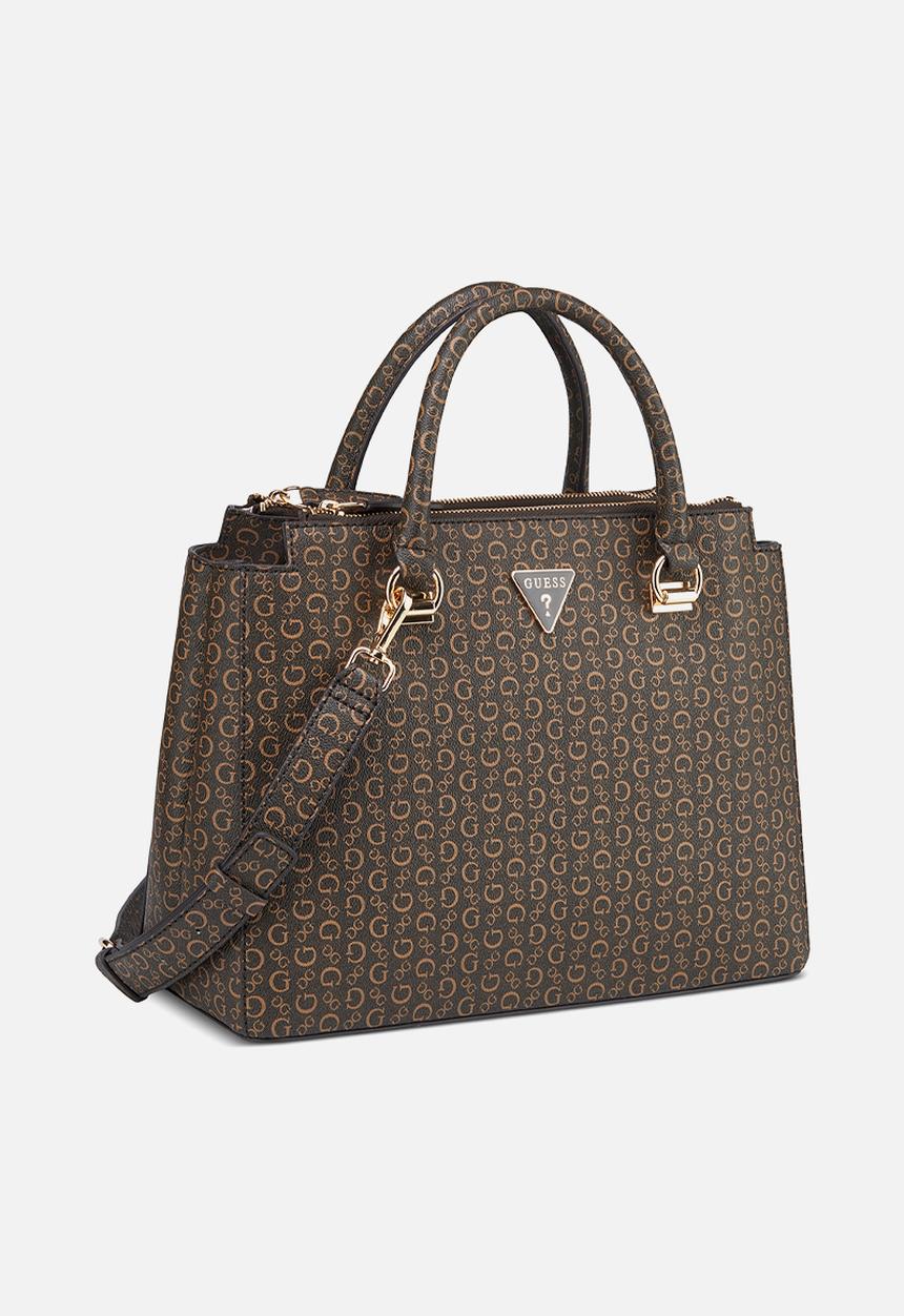 GUESS - Phyllis Satchel Bag- Brown