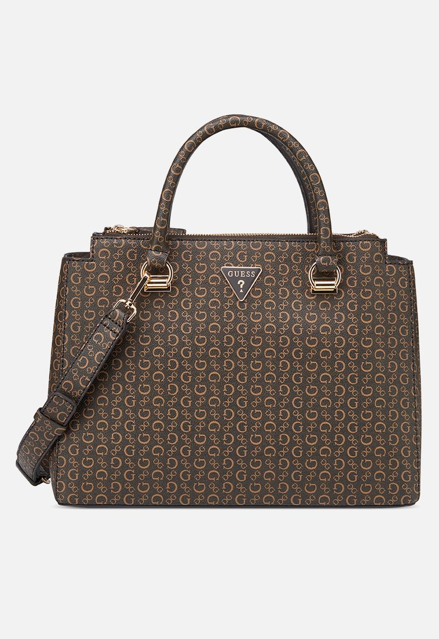 GUESS - Phyllis Satchel Bag- Brown
