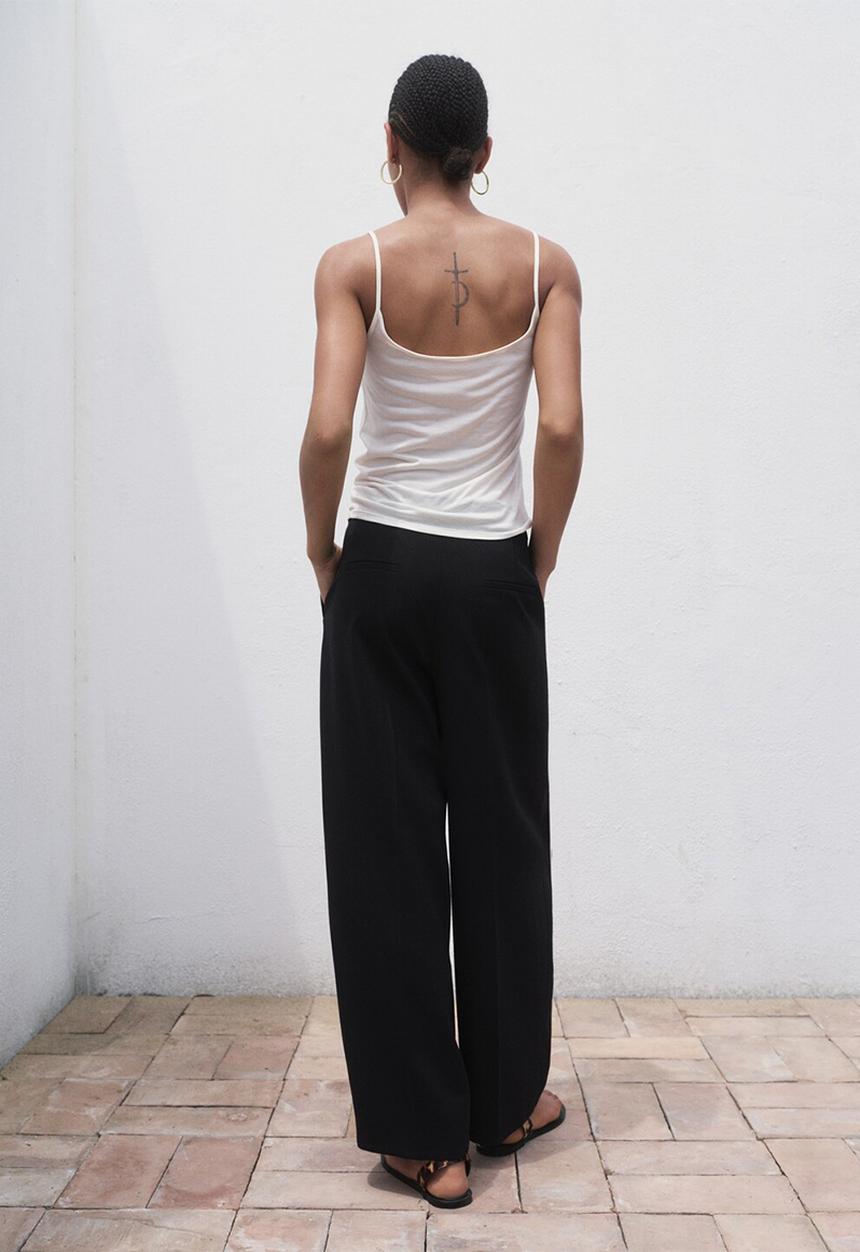 MANGO - Trousers julia -  black
