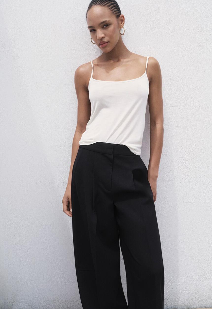 MANGO - Trousers julia -  black