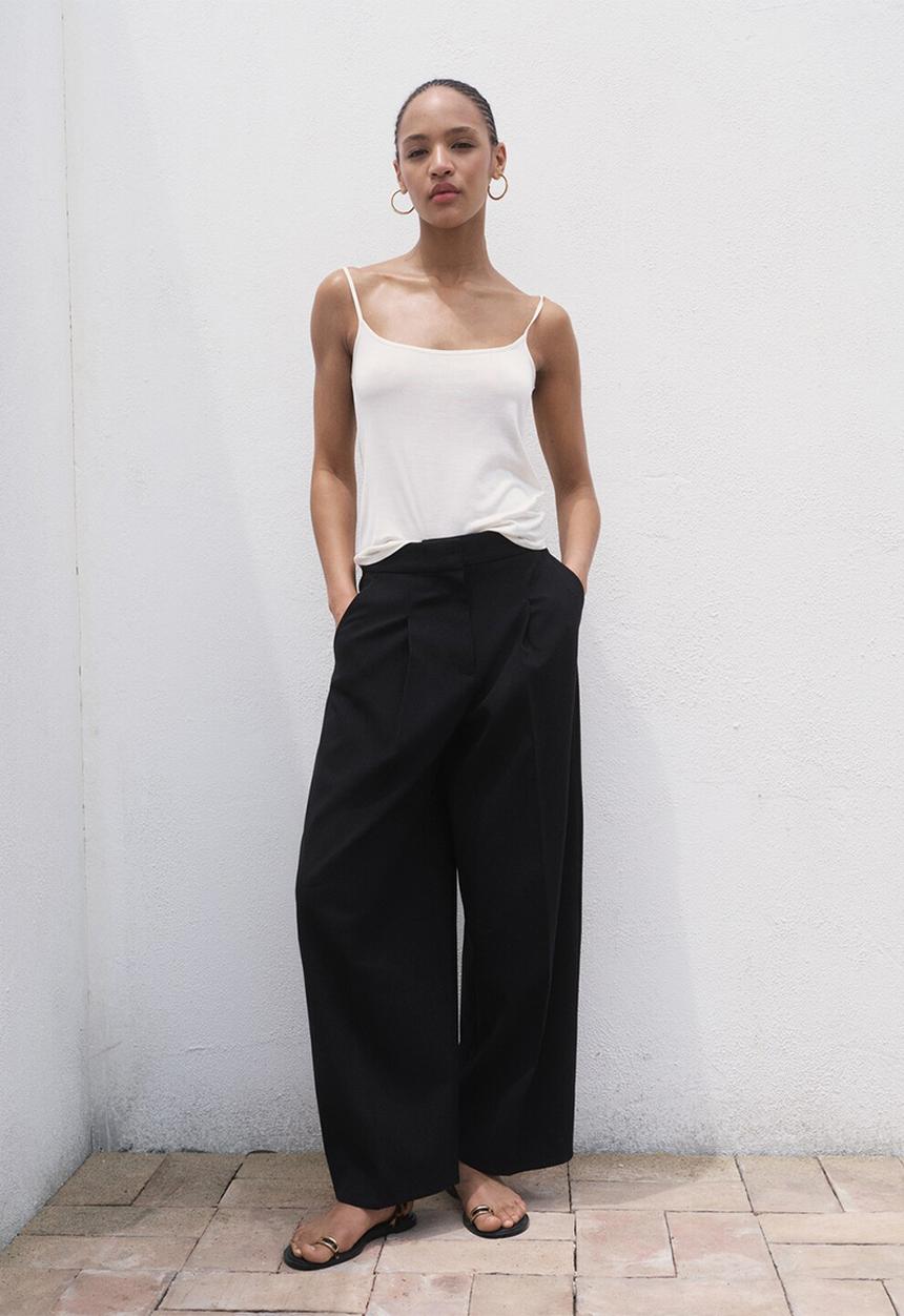 MANGO - Trousers julia -  black