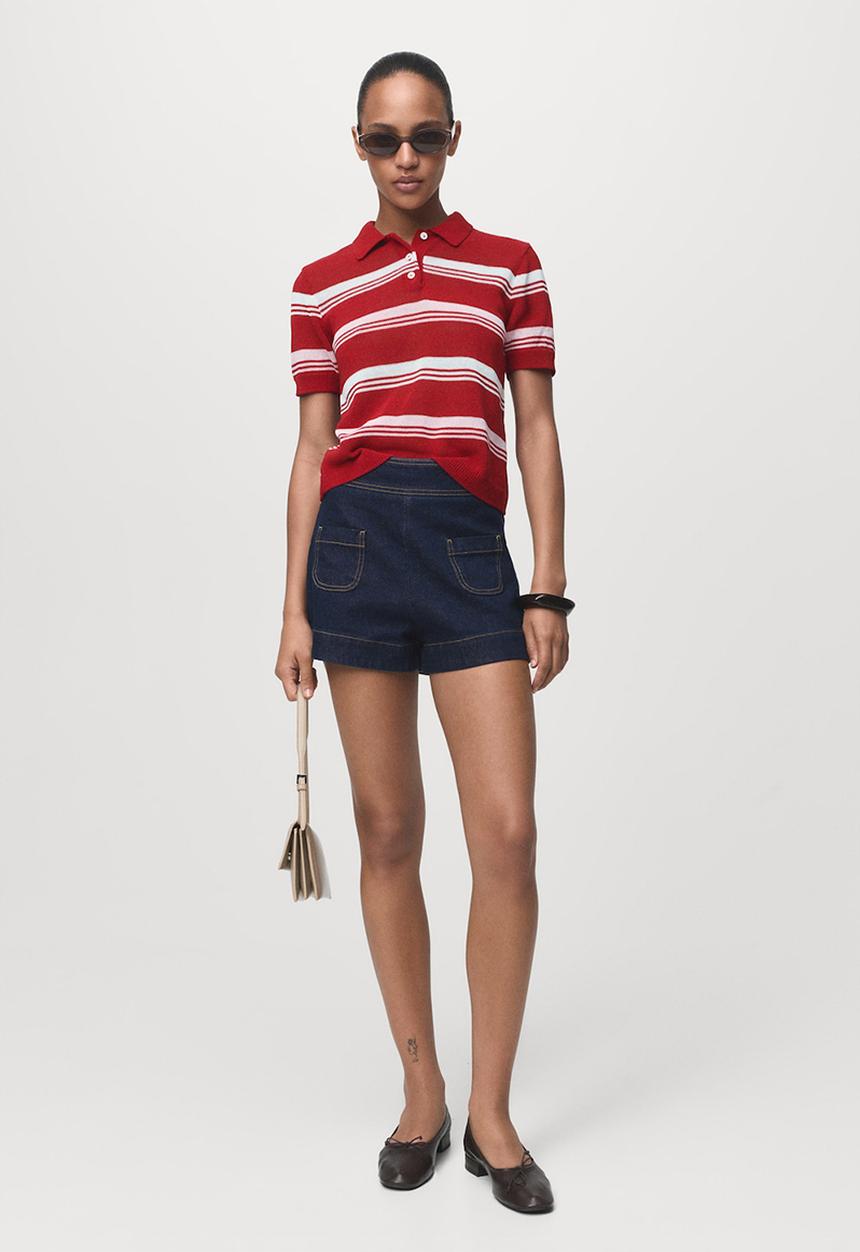 MANGO - Jersey polito - red