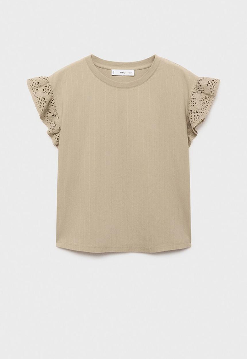 MANGO - T-shirt voli - mid-beige