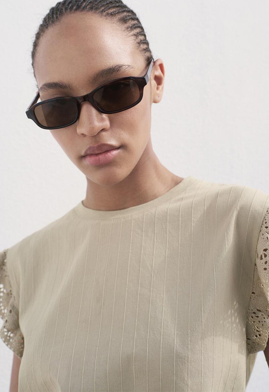 MANGO - T-shirt voli - mid-beige
