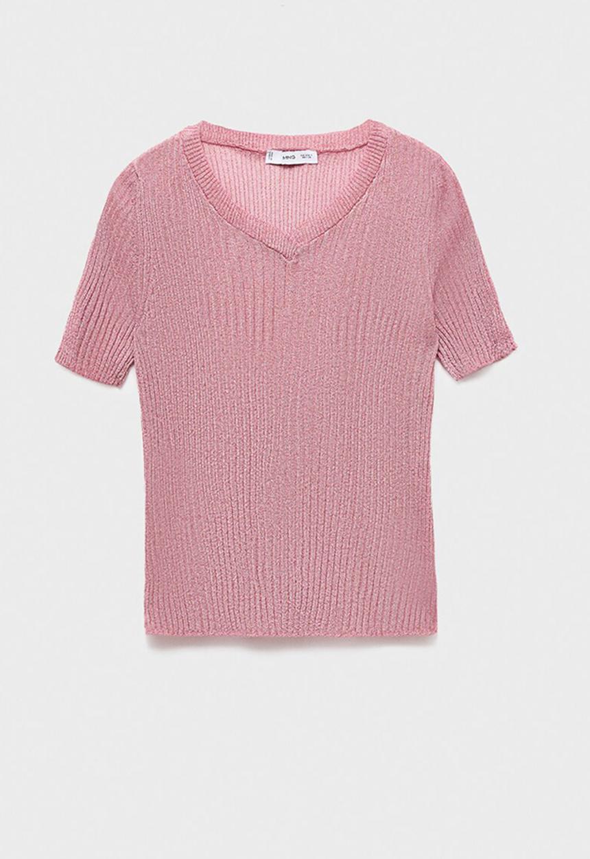 MANGO - Jersey tomaset - light pastel pink