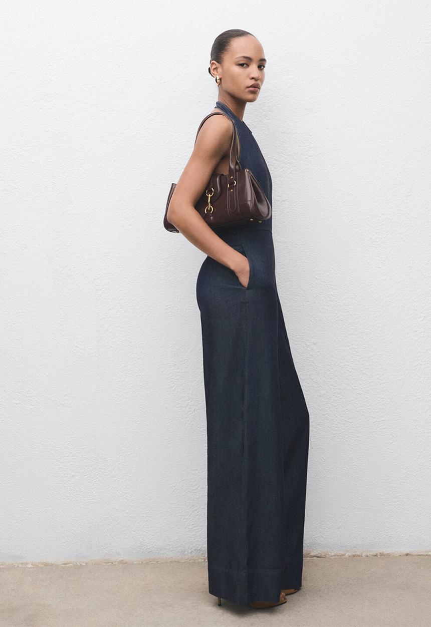 MANGO - Jumpsuit lua -  open blue