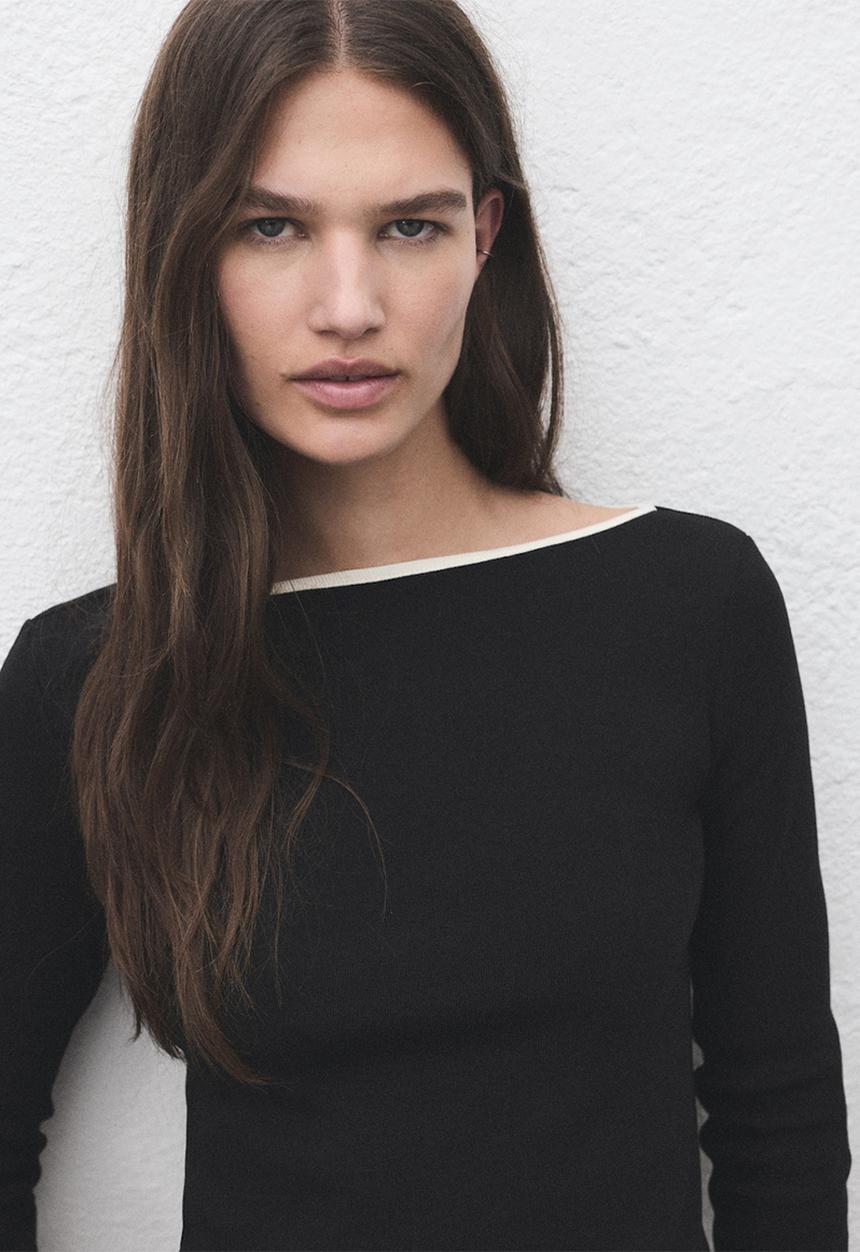 MANGO - Camiseta porta - black