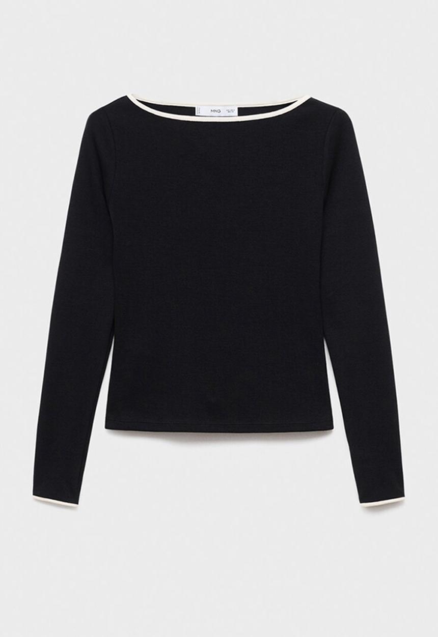 MANGO - Camiseta porta - black