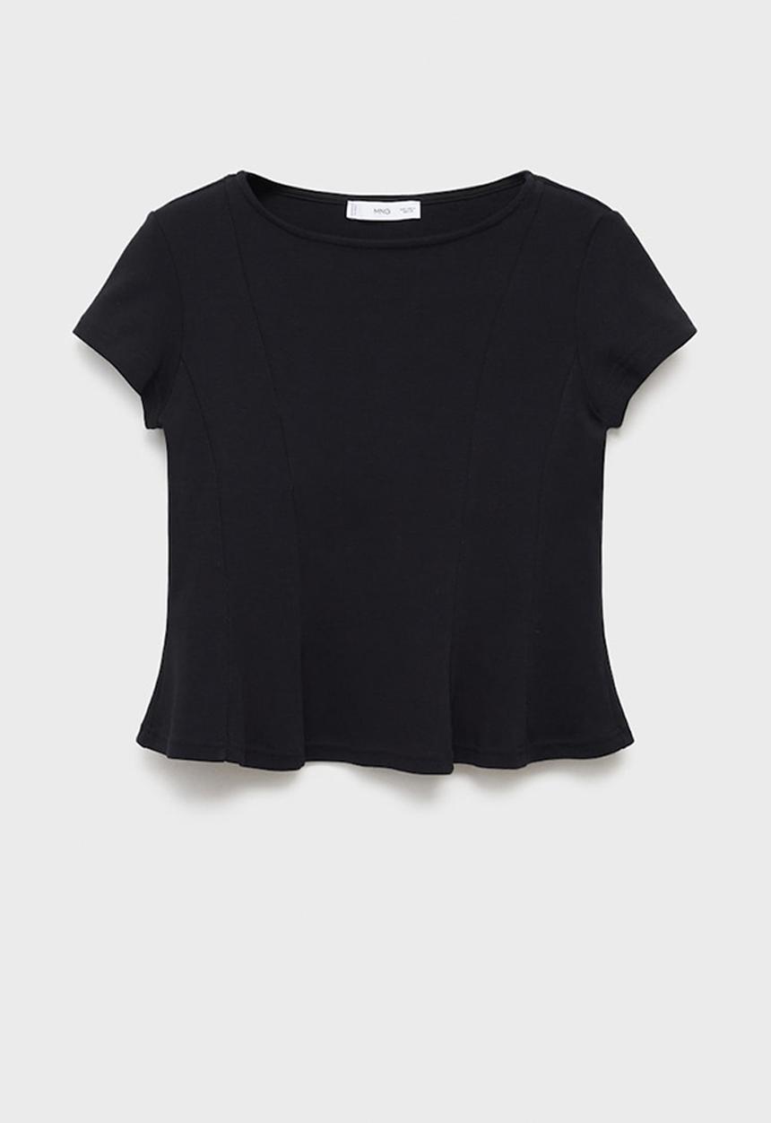 MANGO - T-shirt sandri -  black