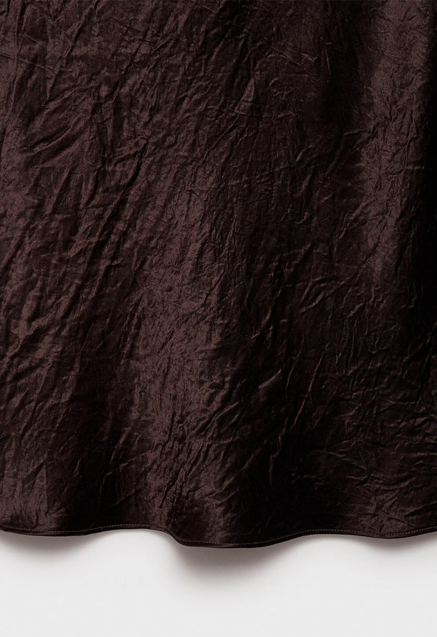 MANGO - Blusa raida - dark brown