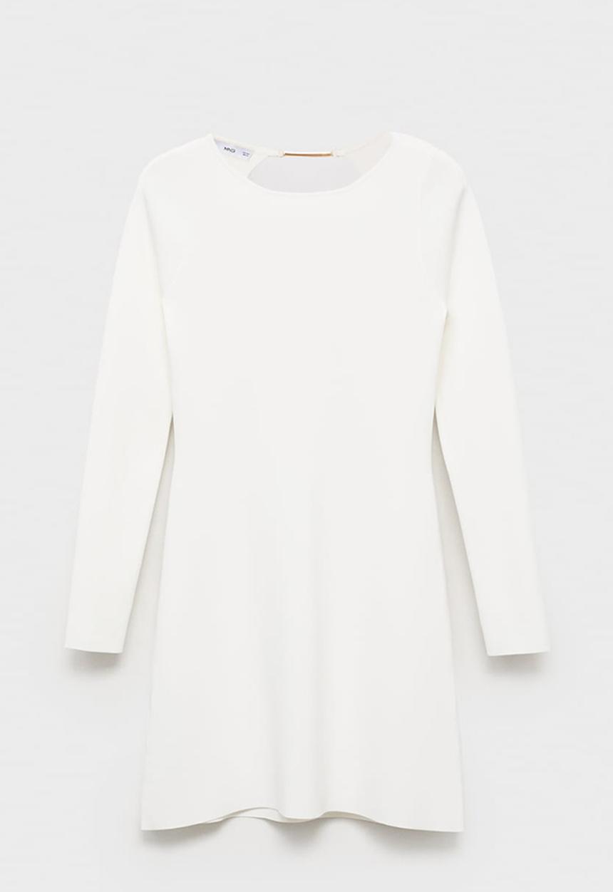 MANGO - Dress dover -  white