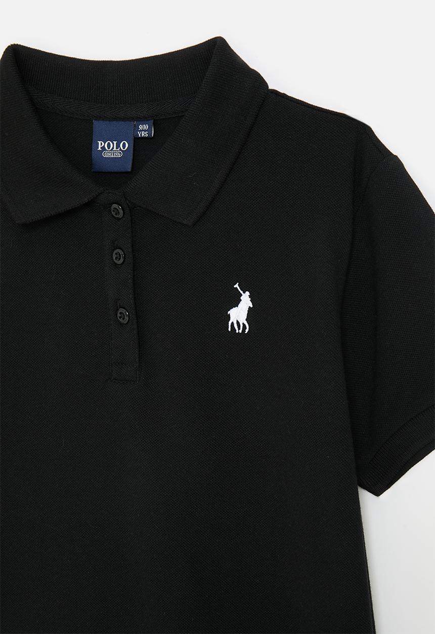 POLO - Core girls dakota short sleeve golfer dress - black