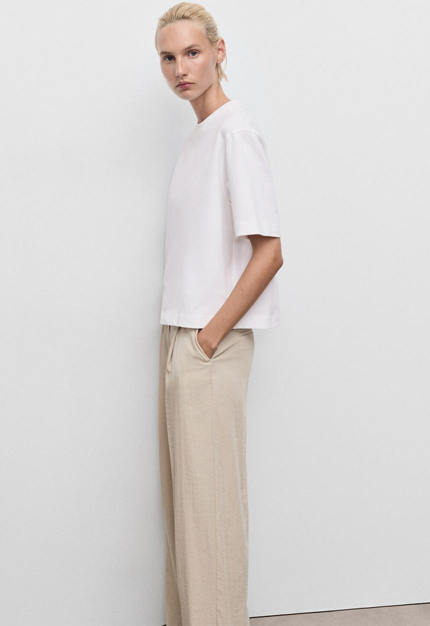 MANGO - Camiseta sita - white