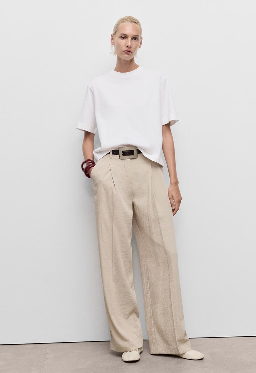 MANGO - Camiseta sita - white