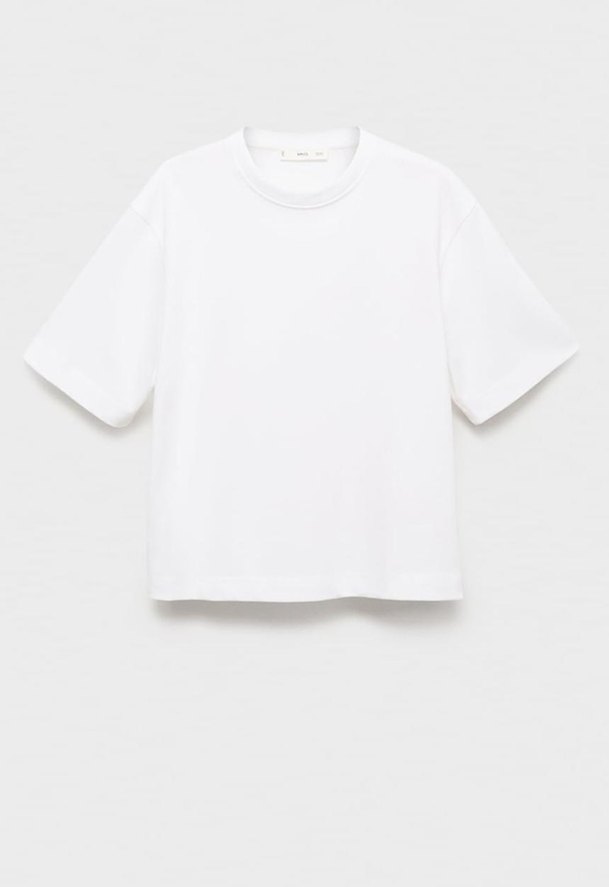 MANGO - Camiseta sita - white