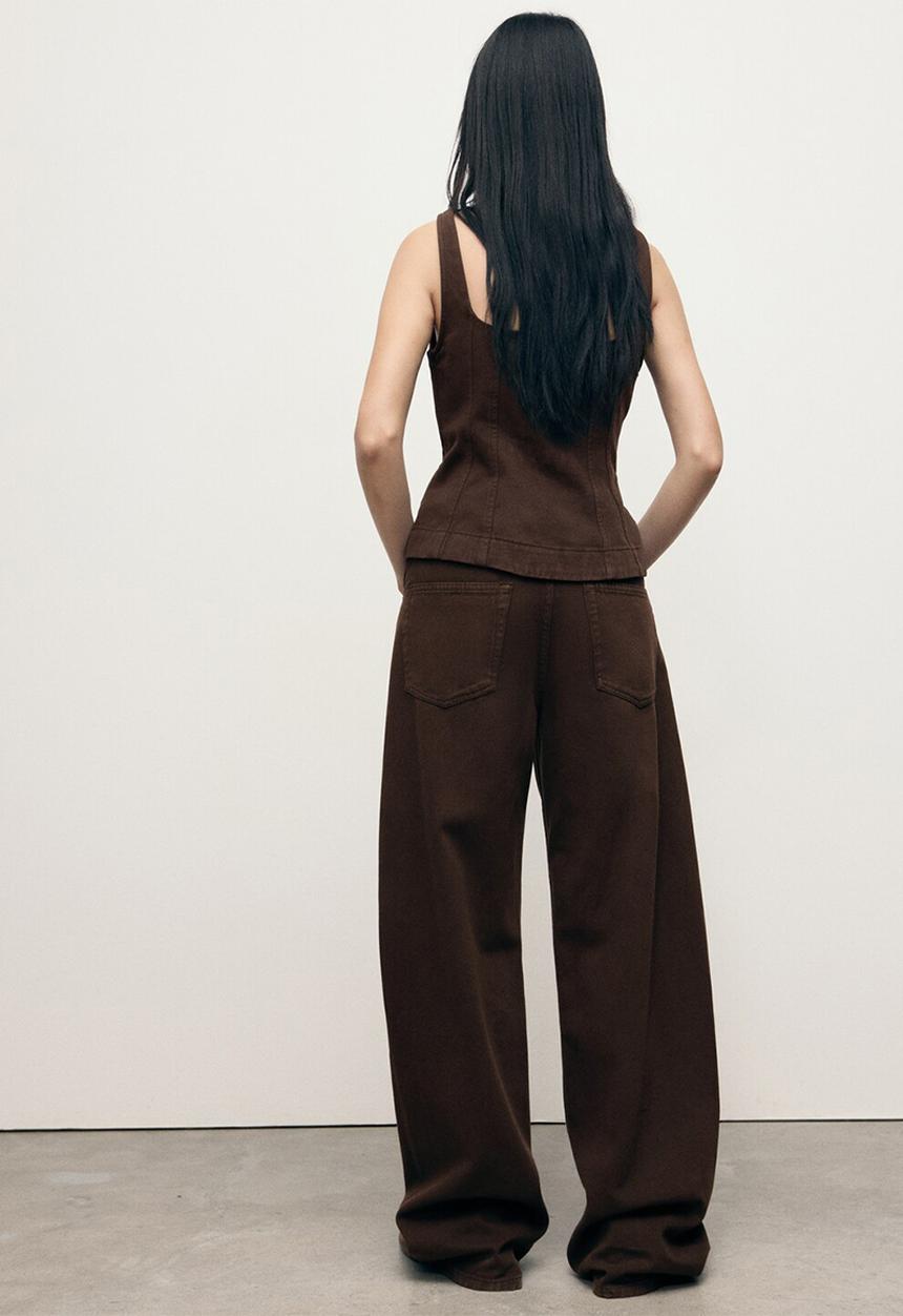 MANGO - Jeans Charlot - Dark Brown