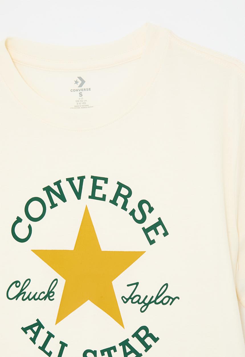 Converse - Cnvb Dissected Chuck Patch Short Sleeve Tee - Egret/Sunny Angle