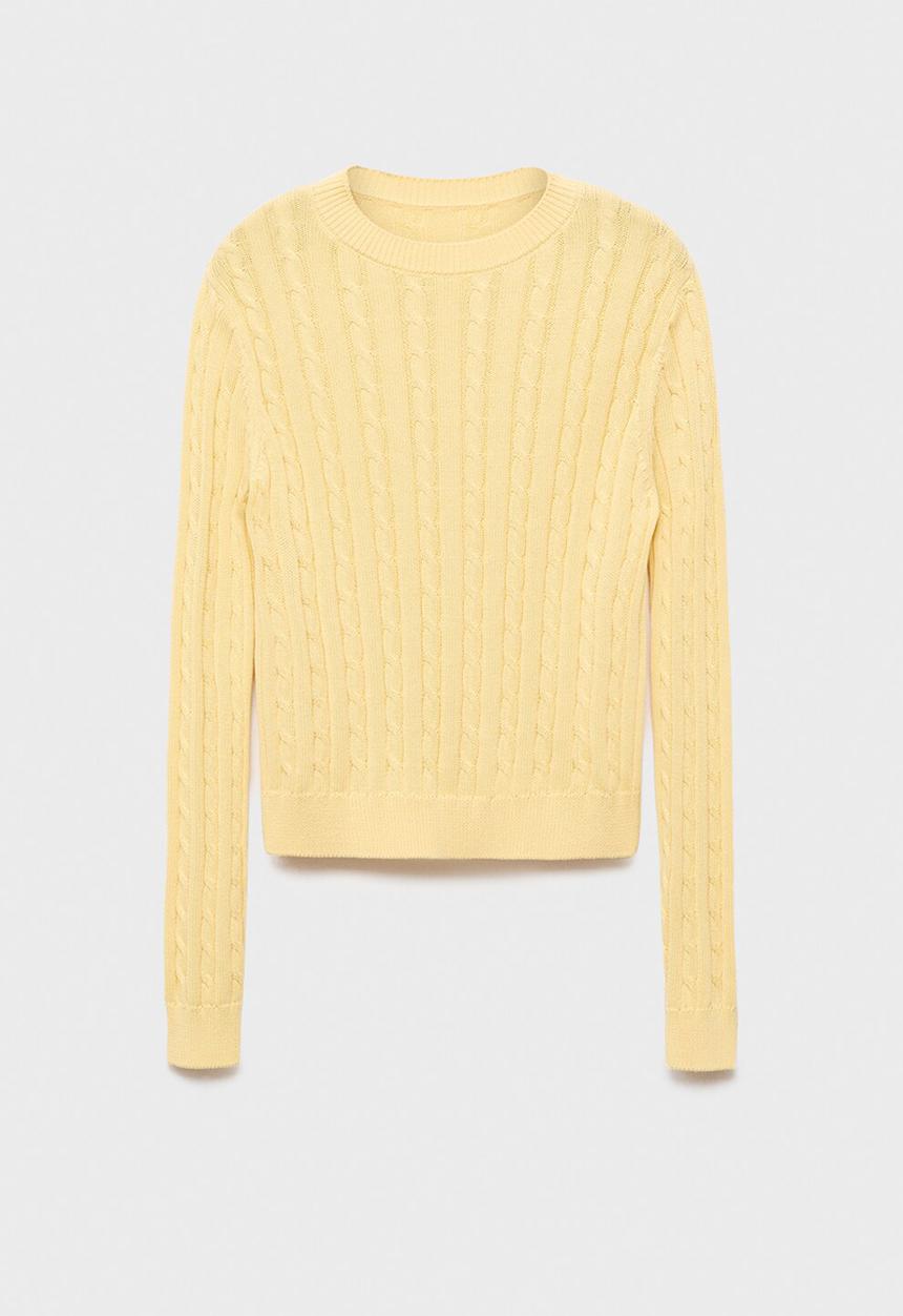 MANGO - Jersey sunny - light pastel yellow