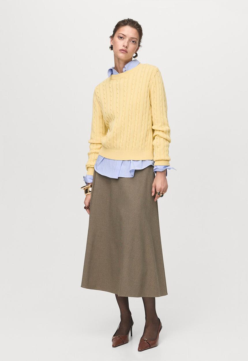 MANGO - Jersey sunny - light pastel yellow