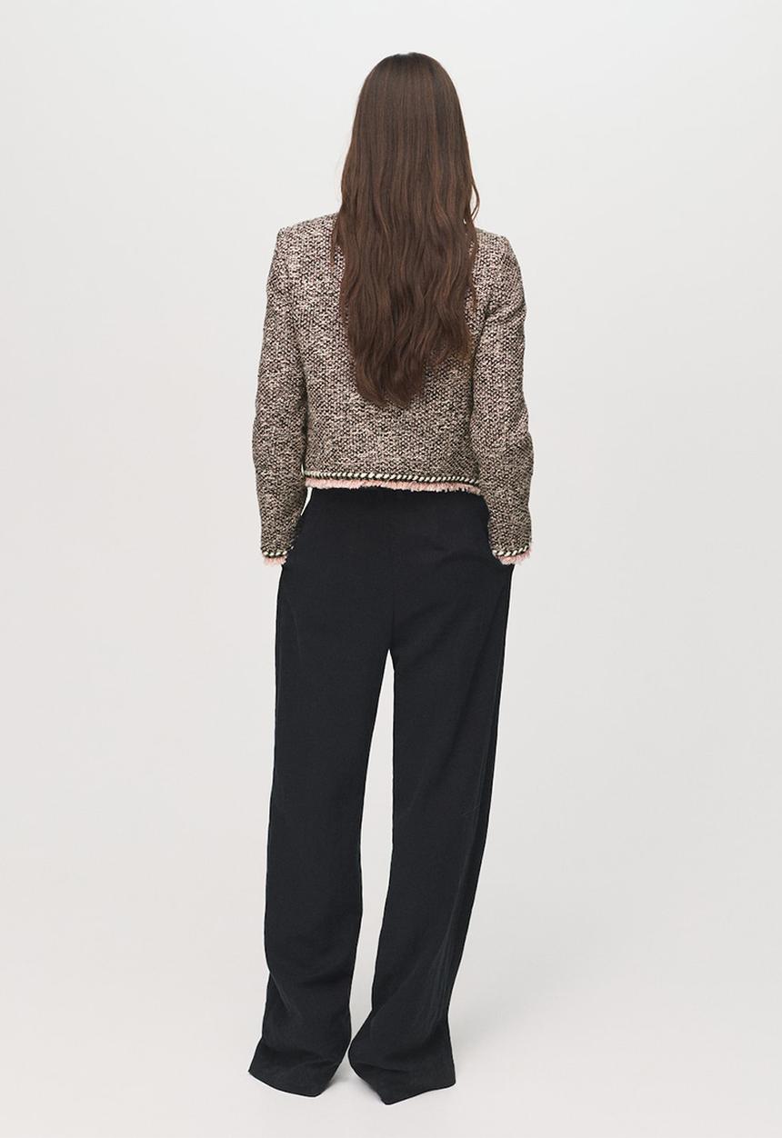 MANGO - Chaqueta pinky - black & neutral