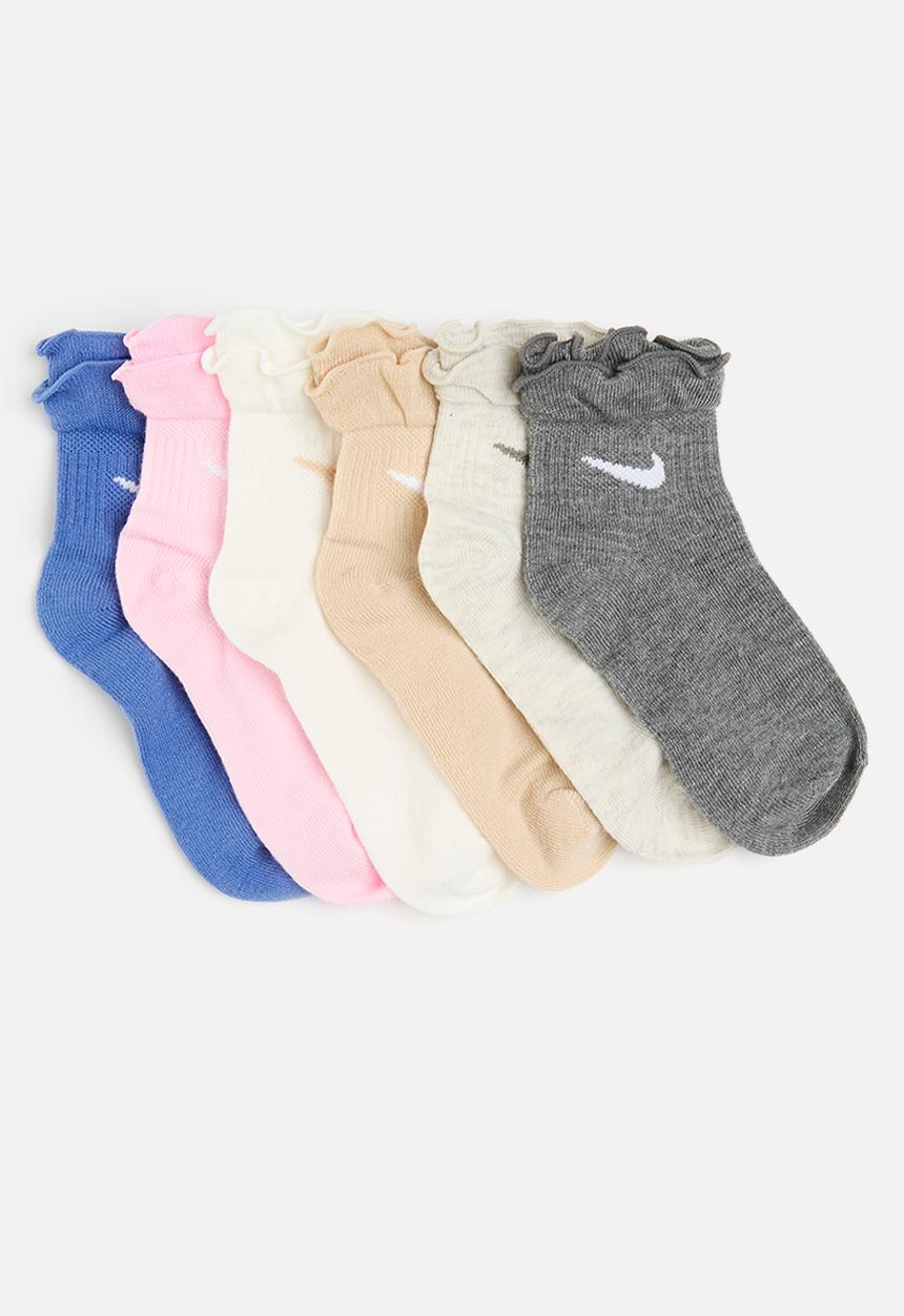 Nike - Nike girls ruffle ankle socks 6-pack - multi