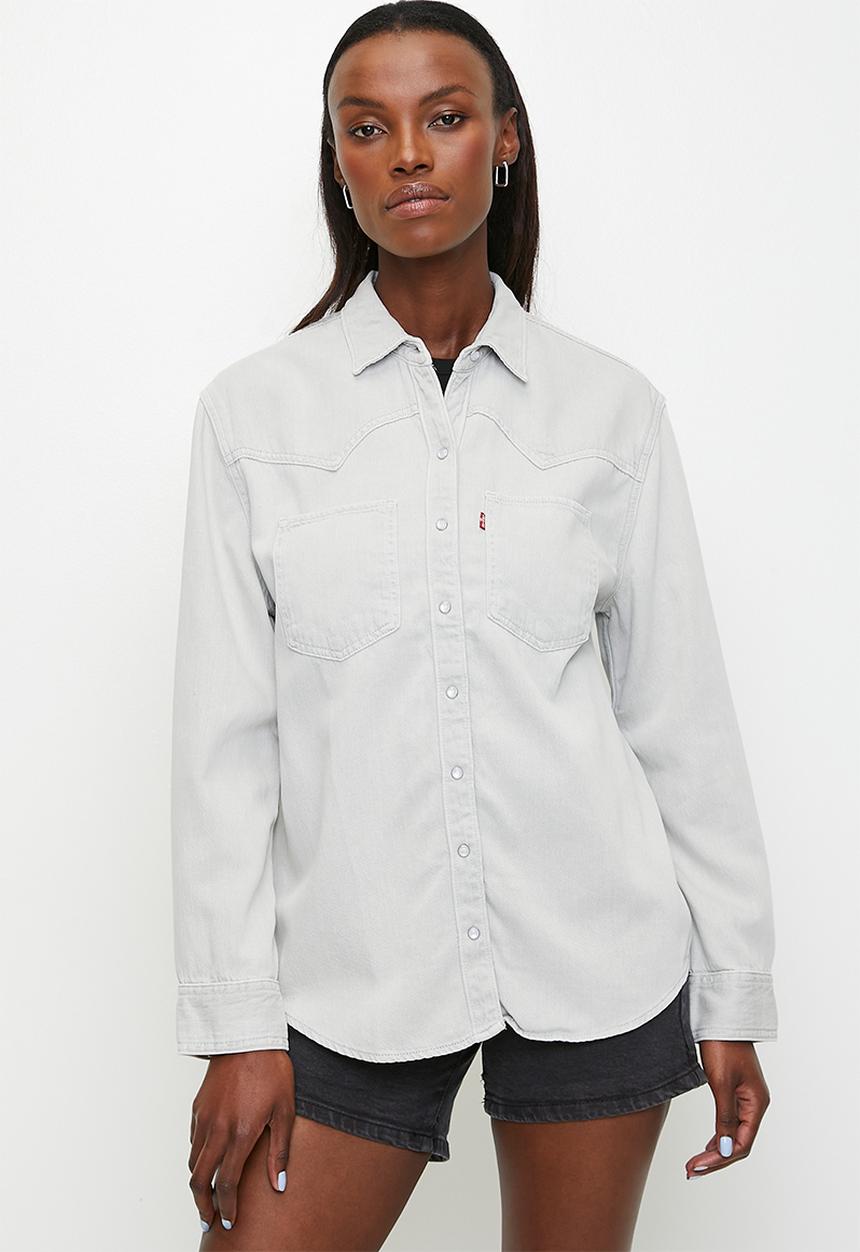 LEE DIGAWEL WESTERN SHIRT リー ディガウェル サイズ2 Teodora Western Shirt ZA - Spacey Quiet Grey