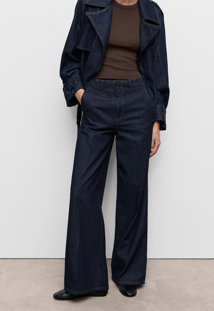 MANGO - Trousers mar  -  open blue