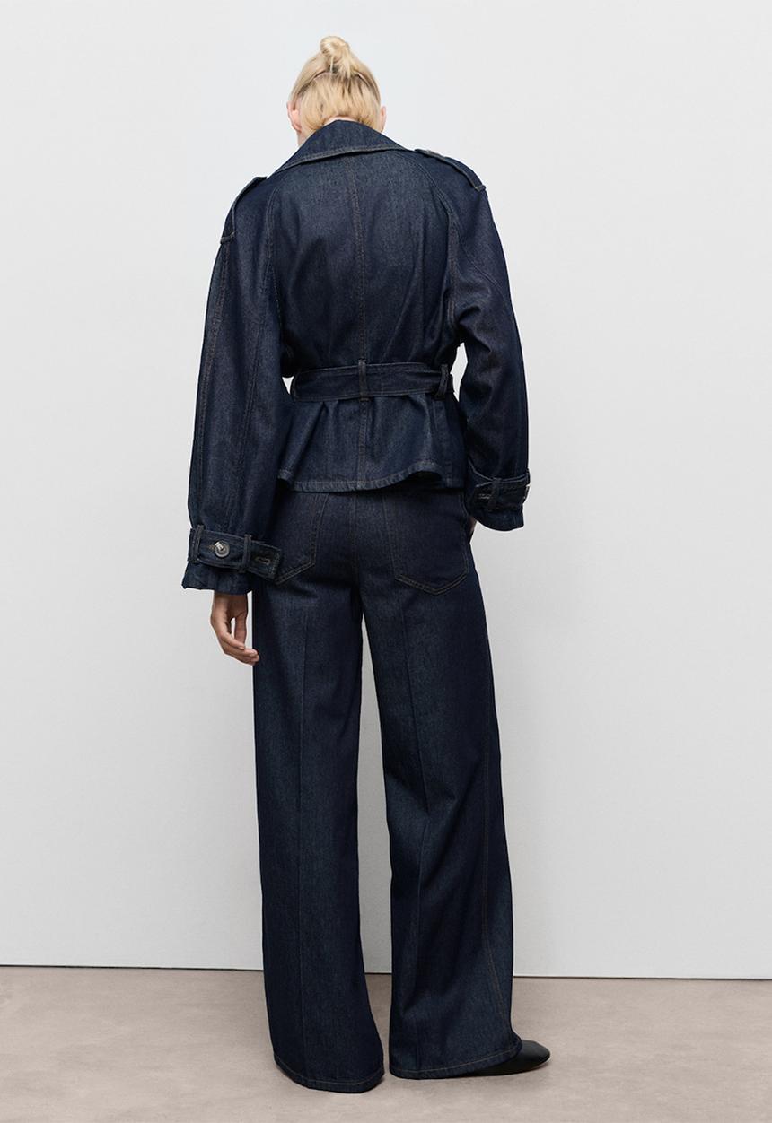 MANGO - Trousers mar  -  open blue